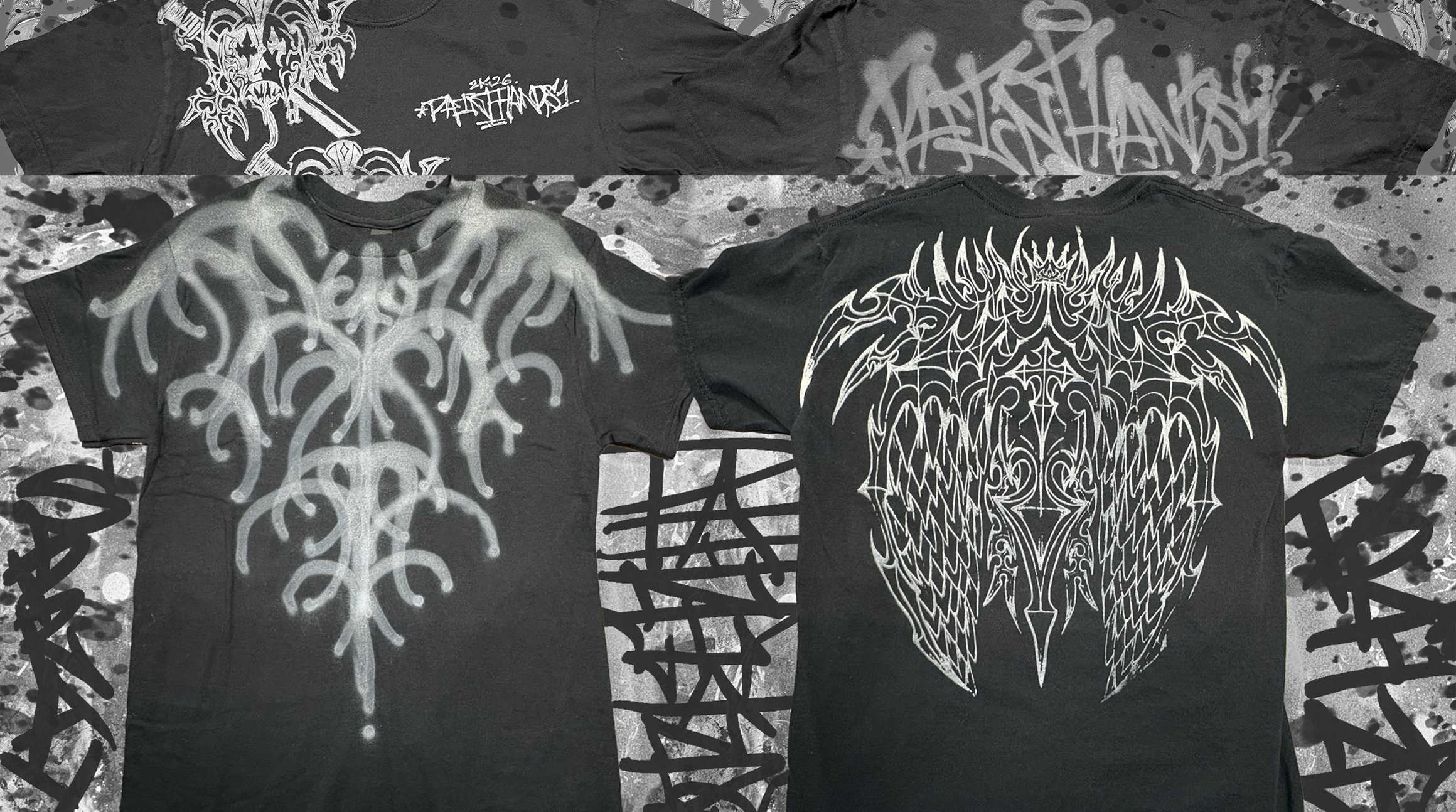Printed/Stamped/Spraypainted shirts and thermals