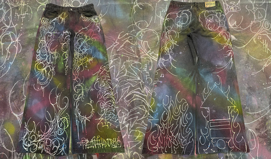 Rainbow sigilism pants