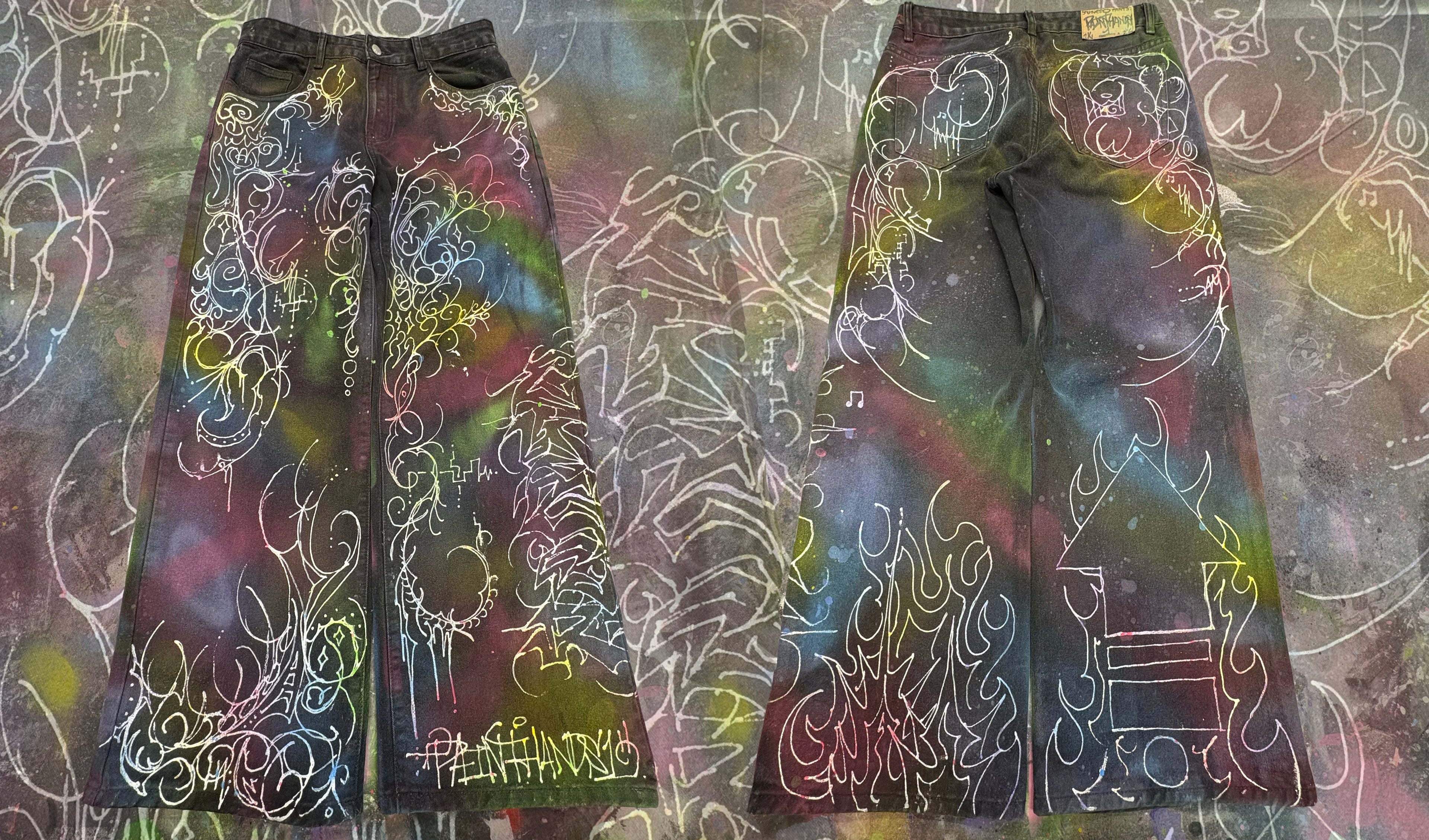 Rainbow sigilism pants