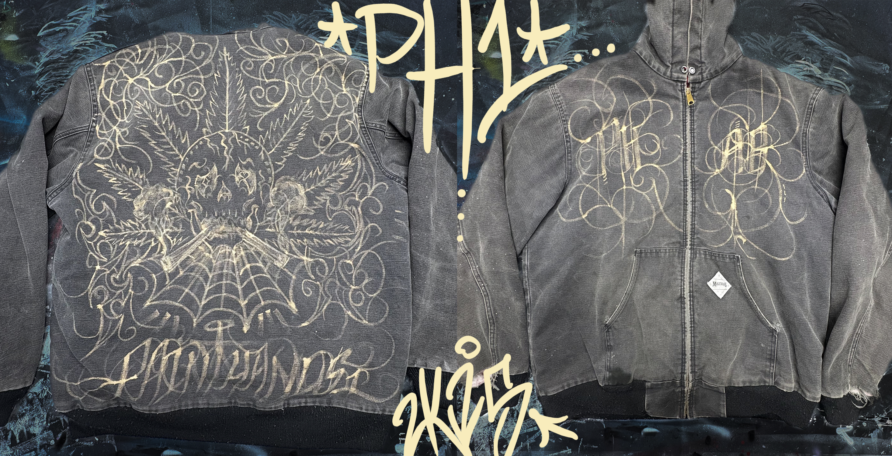 Bleached Dennim Work Jacket
