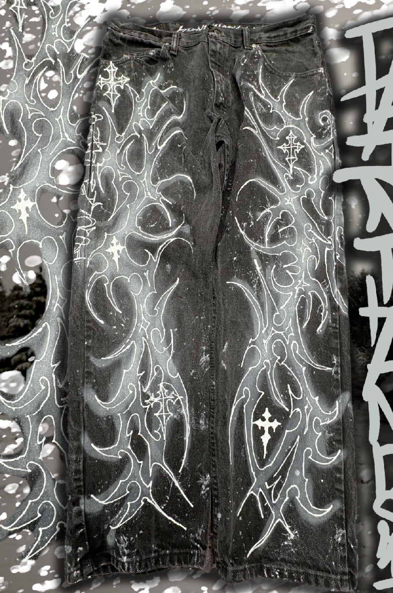Black and White Sigilism pants #