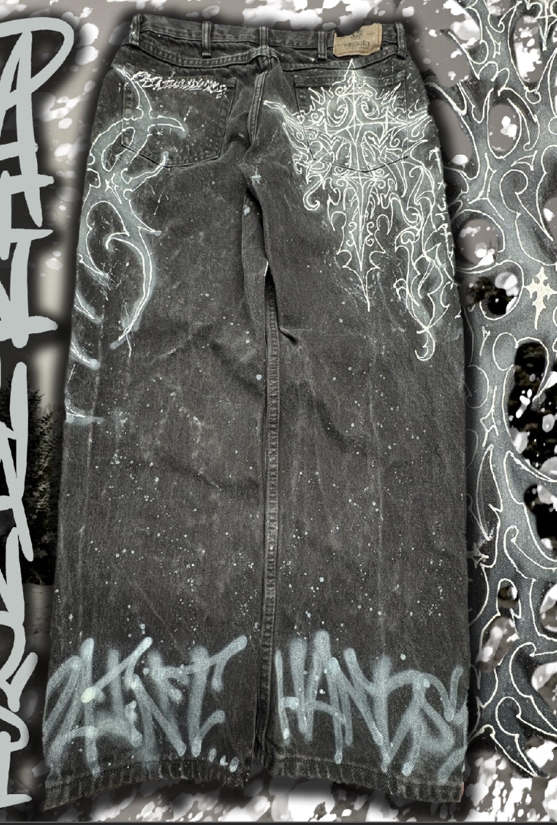 Black and White Sigilism pants #